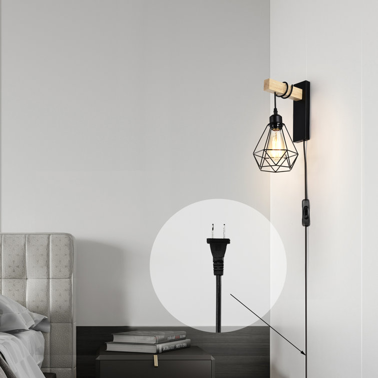 Plug in online black wall sconce